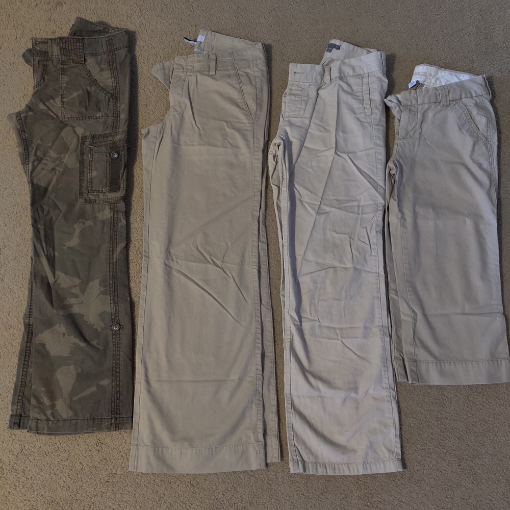 4 pairs of Gap pants sz 4 camo
